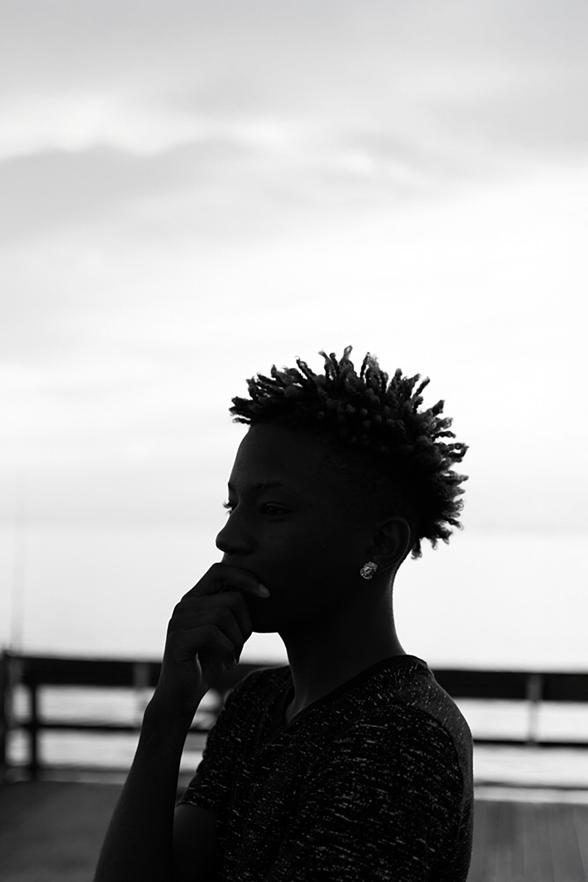 Ky'Ree on the pier in Myrtle Beach, SC